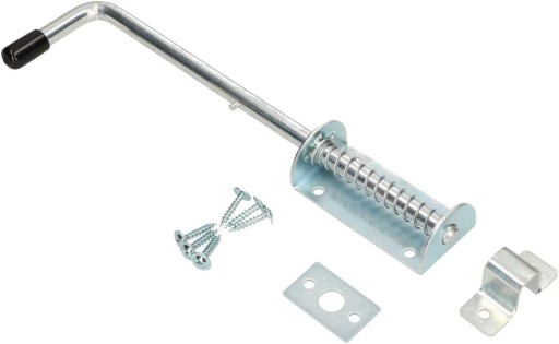 ZASUWA BRAMOWA GARAŻOWA RYGIEL SPRĘŻYNOWY 300 MM