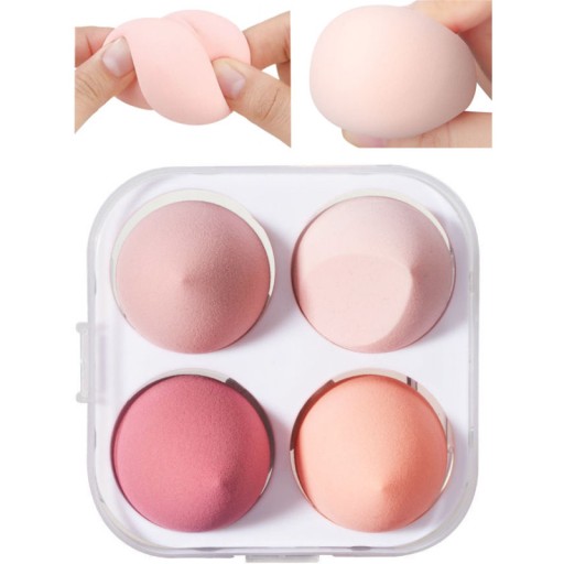 4 szt BLENDER MAKE-UP SPONGE GĄBKA DO MAKIJAŻU ŁEZKA