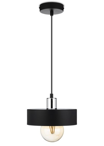 Stylowa lampa sufitowa Loft Czarno-srebrna 20 cm