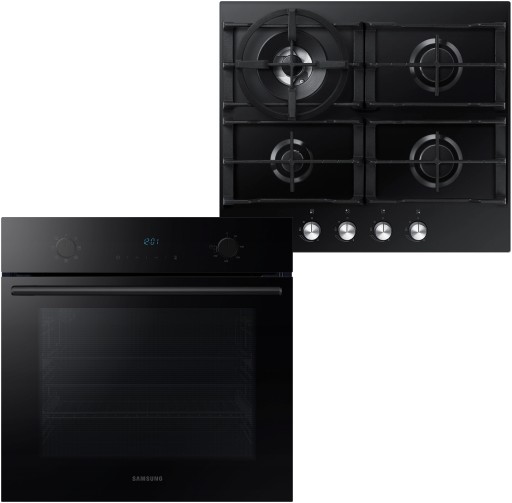 Zestaw SAMSUNG NV68A1145CK + NA64H3031AK AGD do zabudowy Czarne szkło