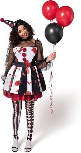 KOSTIUM STRÓJ HALLOWEEN KLAUN DAMSKI M