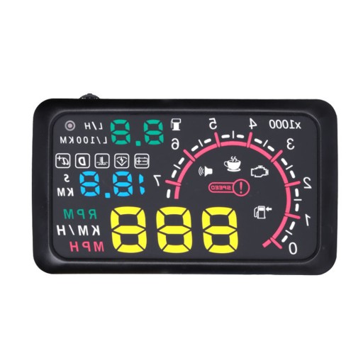 WYŚWIETLACZ PROJEKTOR LED LCD HUD OBD2 5.5 ZEGARY