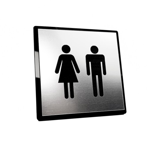Tabliczka piktogram TOALETA lub inny znak, kwadrat - seria HOTEL 01