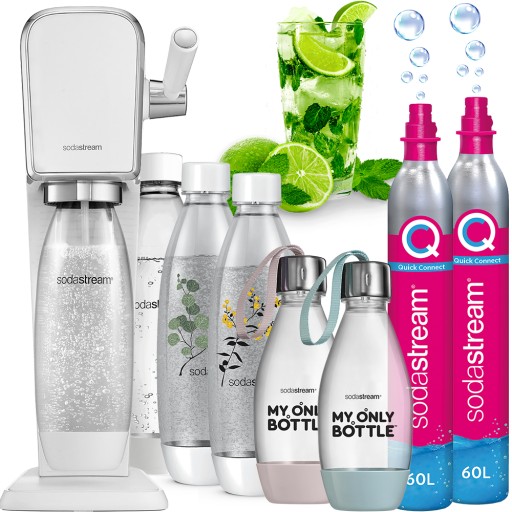 SATURATOR DO WODY GAZOWANEJ SODASTREAM ART | 3x BUTELKA 1L+2x 0,5L+2x BUTLA