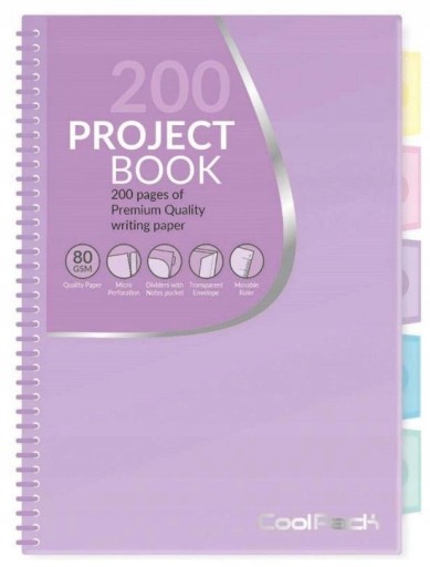 KOŁOZESZYT A4 PROJECT BOOK PUKKA PAD KRATKA FIOLET