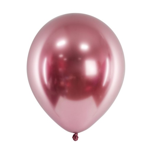 Balony RÓŻOWE ZŁOTO klasyczne GLOSSY EFFECT 10 szt.