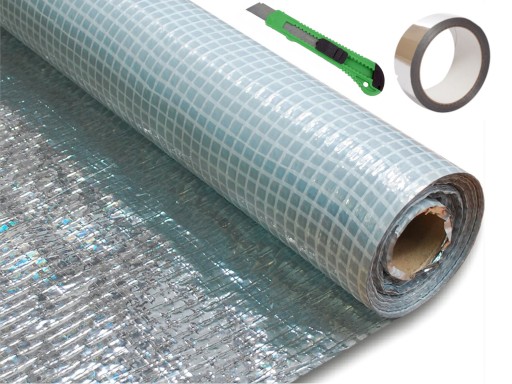 FOLIA DACHOWA PAROIZOLACYJNA ALUMINIOWA SECCO ALU 110g - 15m² + TAŚMA ALU