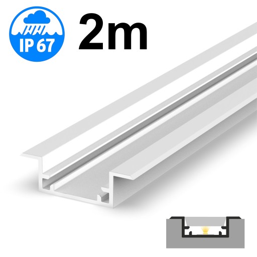 PROFIL LED WODOODPORNY IP67 P11-2 BIAŁY 2m