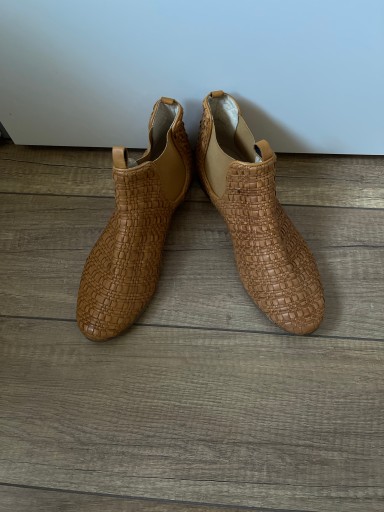 HOGL botki damskie NOWE 4/37 pleciona skóra
