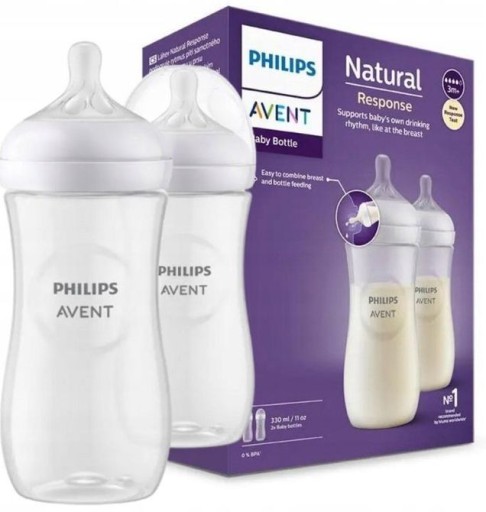 Butelka Responsywna Naturalna 2x330ml dla dziecka Avent