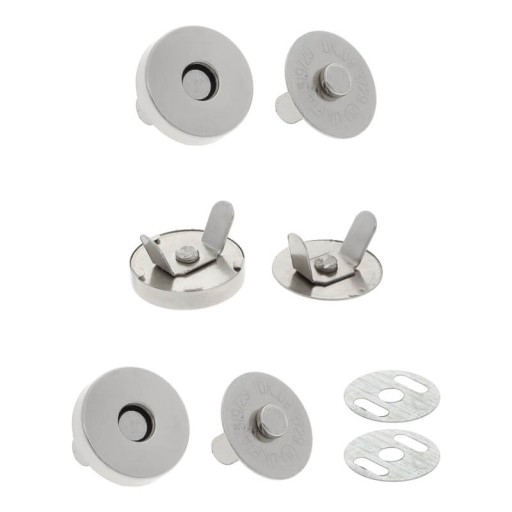 Zapięcie Magnetyczne Magnes 18x18mm 10szt srebrny