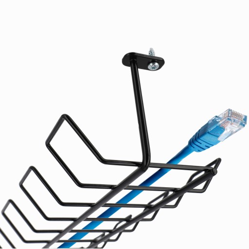 TV CABLE MASTER, ЧЕРНЫЙ, ОРГАНАЙЗЕР ПОД СТОЛОМ ДЛЯ МАСКИРОВАНИЯ КАБЕЛЕЙ