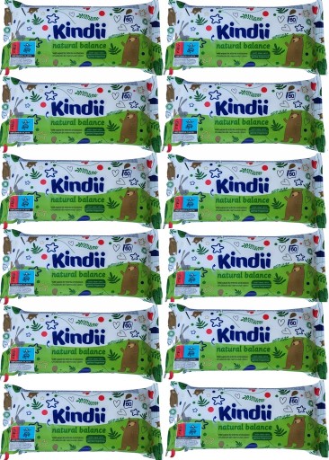 Kindii Natural Balance Chusteczki Nawilżane 720szt