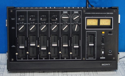 SONY MX-650 6 CHANEL STEREO MICROPHONE MIXER
