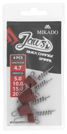 Mikado wkręty do przynęt Jaws szybka wymiana obciążenia 4.7cm 5/10/15/20g