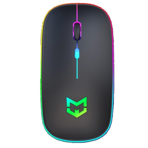 MYSZKA BEZPRZEWODOWA SLIM LED USB ŁADOWANA RGB