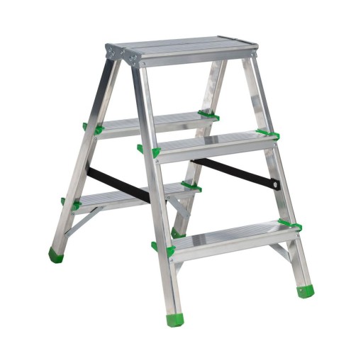 Aluminiowe schodki podest 2 stopnie drabinka