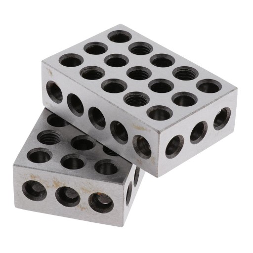 .2 PC Metal Blocks 23 Holes Milling Drilling Machining Precision Block