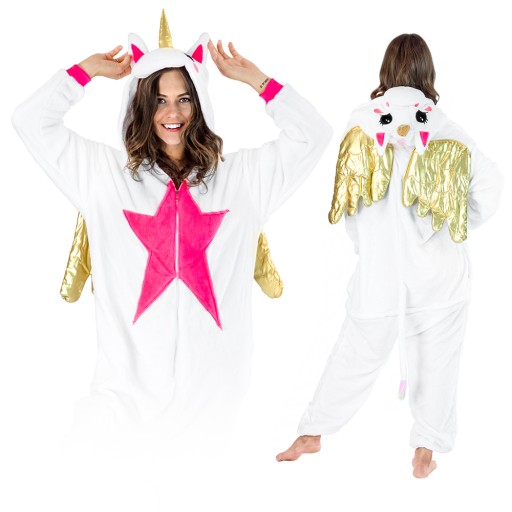 KOSTIUM ONESIE PRZEBRANIE TIANMA PIŻAMA CIEPŁA DRES NA ZAMEK STRÓJ L