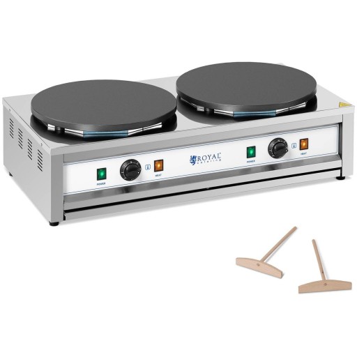 NALEŚNIKARKA 2 PŁYTY GRZEWCZE ŚREDNICA 40 cm 2x 3000 W +SZPATUŁKI RC-CMD01