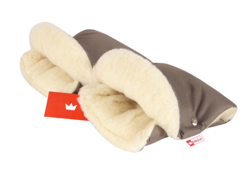 BabyLux MUFKI NA WÓZEK SANKI OWCZA WEŁNA KHAKI