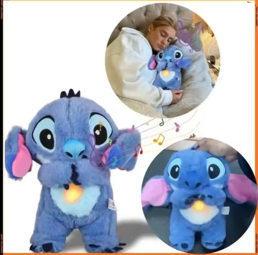 PRZYTULANKA MASKOTKA STICH USPOKAJACZ MIŚ SZUMIŚ ODDYCHAJĄCA STITCH