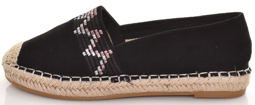 DAMSKIE ESPADRYLE NA SŁOMCE WSUWANE ZAMSZ