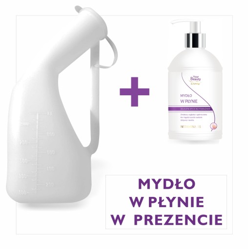 KACZKA SANITARNA MĘSKA 1L Z MYDŁEM W PŁYNIE GRATIS