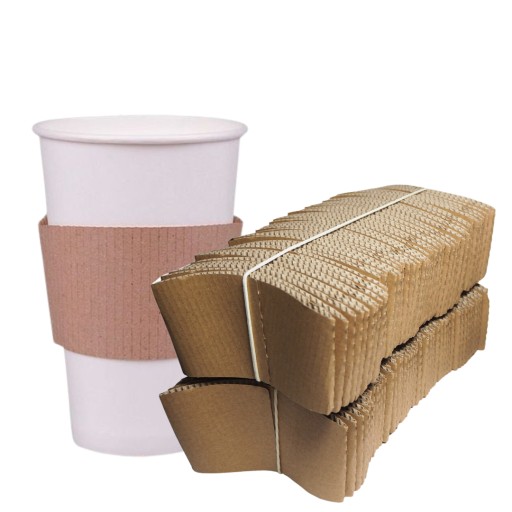 Owijka termiczna, opaska papierowa - na kubki 250ml - 50 sztuk