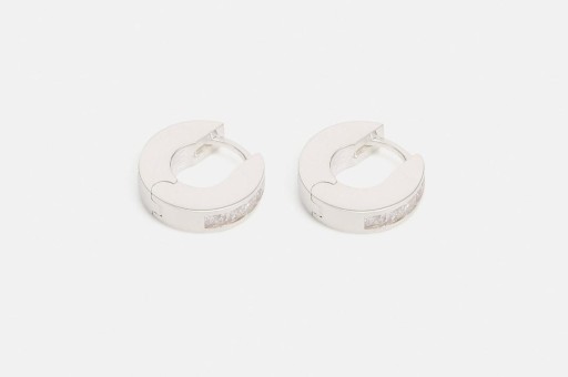 Hatton Labs PRINCESS CUT HOOP EARRINGS Kolczyki