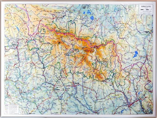 KARKONOSZE 3D MAPA PLASTYCZNA TRÓJWYMIAROWA RAMA