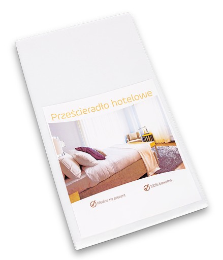 PRZEŚCIERADŁO BIAŁE HOTELOWE 160x220 BAWEŁNA 100%