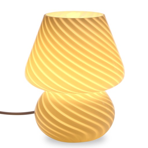 Półprzezroczysta lampa stołowa w kształcie grzybka w stylu włoskim