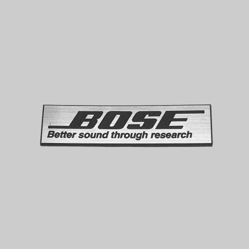 BOSE naklejka emblemat 51 x 13 mm*SREBRNA