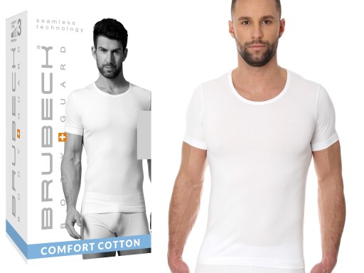 BRUBECK comfort koszulka kr. ręk SS00990A bia XXL