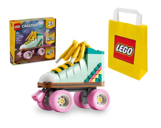 LEGO CREATOR 31148 WROTKA W STYLU RETRO + LEGO TORBA PAPIEROWA ŚREDNIA