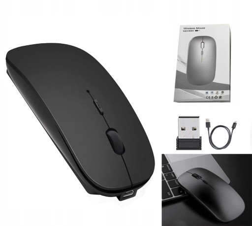 WIRELESS MOUSE USB FOR PC LAPTOP OFFICE QUIET CLICK 2.4GHZ SILENT BLACK