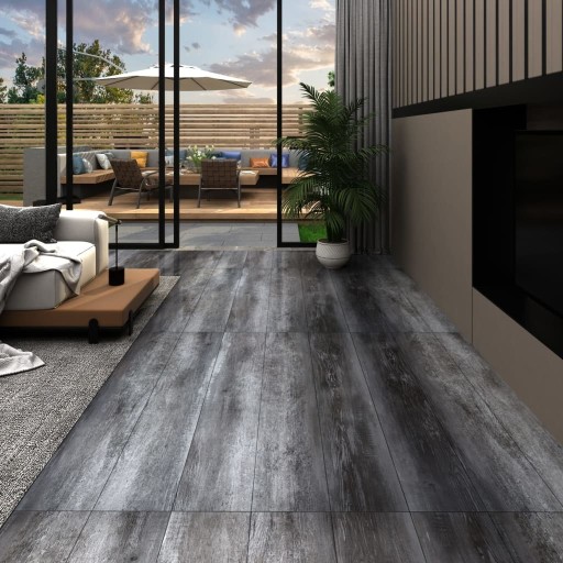 PANELE PODŁOGOWE Z PVC 5,26M² 2MMLŚNIĄCY SZARY