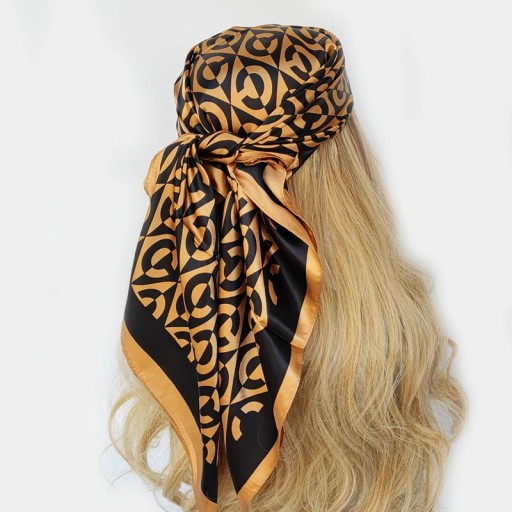 90*90cm Elegant Celebrity Plant Peony Flower Silk Scarves Fashion Women