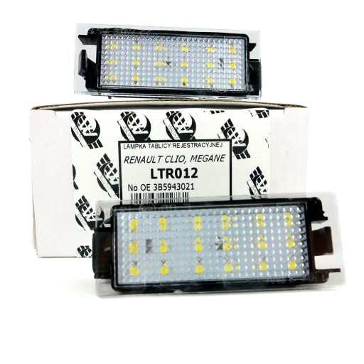 LED PODŚWIETLENIE TABLICY REJESTRACYJNEJ CLIO
