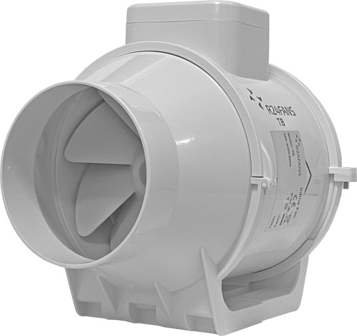 WENTYLATOR KANAŁOWY OSIOWY DWA BIEGI 218m3/h TB125 S ŁOŻYSKA KULKOWE CICHY