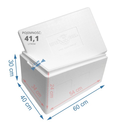 Termobox 44.1L pojemnik styropianowy LODÓWKA TERMO