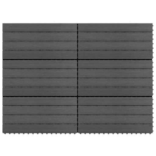 Płytki tarasowe z WPC, 60x30 cm, 6 szt., 1 m², szare