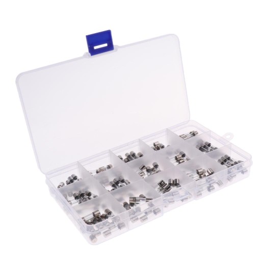 250 V 5 X20 mm 0,1 AA Szklane bezpieczniki rurkowe