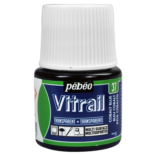 Farba do szkła Vitrail Pébéo - Cobalt Blue, 45 ml