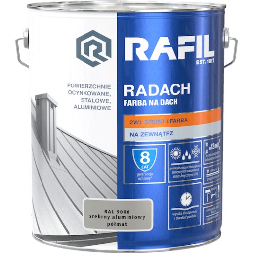 RAFIL Radach RAL9006 srebrny alumin. półmat 10 L