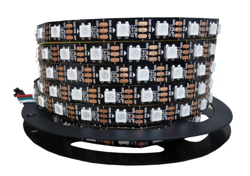 Ledy Adresowalne Cyfrowa Taśma LED RGBIC WS2812B 60led/m ARGB czarna [5m]