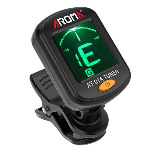 Guitar Tuner Rechargeable, Clip On Tuner with LCD Color Display with