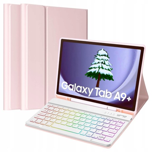 Etui z klawiaturą RGB do Samsung Galaxy Tab A9 Plus SM-X210 obudowa case
