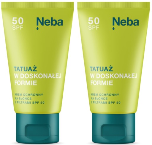 Krem OCHRONNY z filtrem UVA SPF 50+ do OPALANIA TATUAŻU NEBA | 2 x 50 ml
